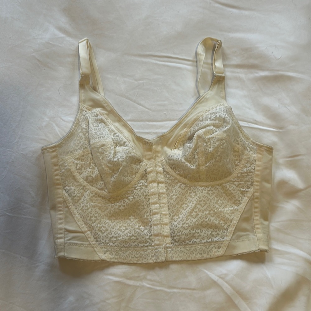 Vintage lace corset bra top